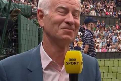 John McEnroe jokes ‘is that training?’ as Wimbledon ace Paula Badosa straddles Stefanos Tsitsipas..