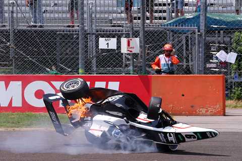 Halo saved my life – F1 star Chloe Grant survives horror fireball crash when her car flips and..