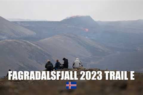 Hiking trail E to the 2023 Fagradalsfjall Eruption, Iceland.