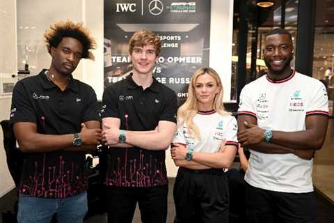 MERCEDES F1 DRIVER GEORGE RUSSELL AND ESPORTS CHAMPION JARNO OPMEER LEAD TEAMS AT THE IRACING..