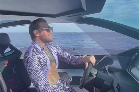 Conor McGregor Speeds Along in £2.7m Lamborghini Yacht While Rapping to Dr Dre and Snoop Dogg