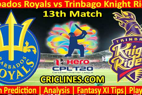 Today Match Prediction-BRS vs TKR-CPL T20 2023-13th Match-Who Will Win