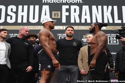 Anthony Joshua 255.4 vs. Jermaine Franklin 234.1 – weigh-in results