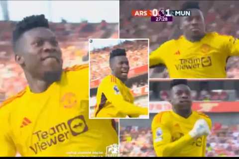 VIDEO; Andre Onana seen celebrating in front of Arsenal fans after Man Utd goal, his joy quickly..