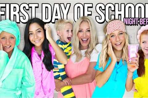 The NiGHT before ✨FiRST DAY OF SCHOOL ROUTINE✨ w/ 10 KiDS!!🌙🛏️