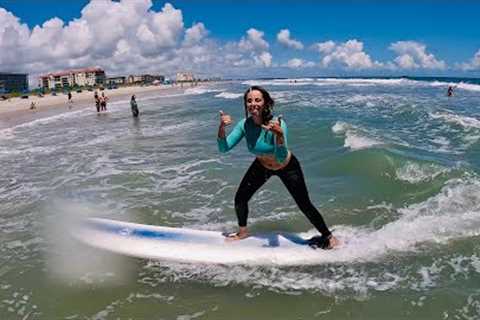Surfing Waves at Cocoa Beach with Sons of the Sea Surfing