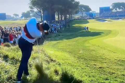 Ryder Cup cheating storm as clip shows USA’s Justin Thomas clearly kick his own ball and not say..