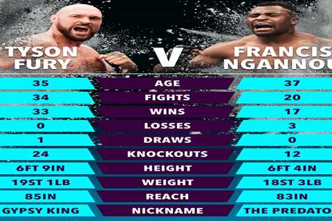 What belts are on the line for Tyson Fury vs Francis Ngannou?