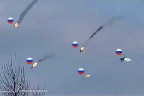 Horrifying Moments! How Ukrainian Missile Destroys 5 Russian Fighter Aircraft