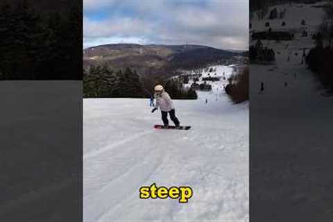Funny Way To Descend A Steep Run #snowboarding #funny #shorts