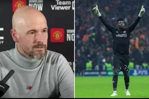 Erik ten Hag claims Andre Onana is the ‘second best goalkeeper’ in the Premier League with shock..