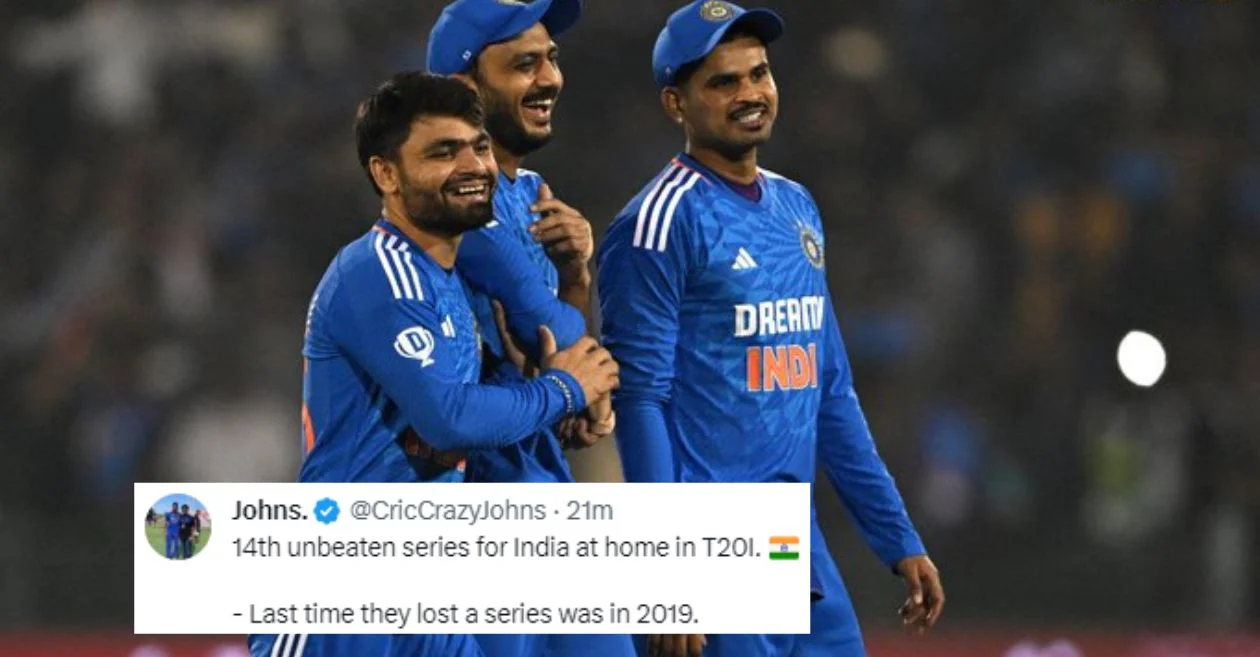 Twitter reactions: Rinku Singh, Axar Patel shine as India register series-clinching win over..