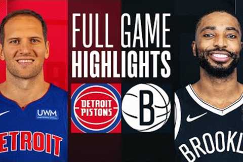 PISTONS at NETS | FULL GAME HIGHLIGHTS | December 23, 2023