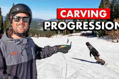 Snowboard Carving Progression Part 1 - Carving Across the Slope