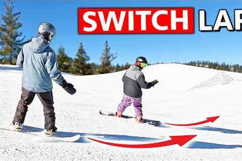 Full Switch Snowboarding Lap & Teaching Friend Switch