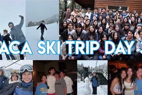 Day 3 of ACA Ski Trip | UCLA Winter Break 2023 | snowboarding + farewell party