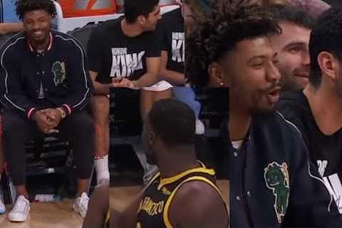 DRAYMOND GREEN MOCKED BY MARCUS SMART & BENCH GET HIS A** EJECTED GREEN YELLS BACK SAY THAT..