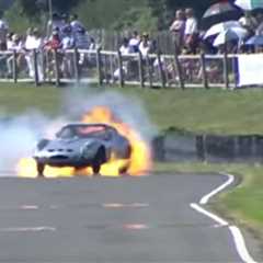 See Ferrari 250 GTO Become Fireball Due To Engine Explosion