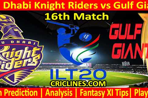 Today Match Prediction-ADKR vs GG-IL T20 2024-16th Match-Who Will Win