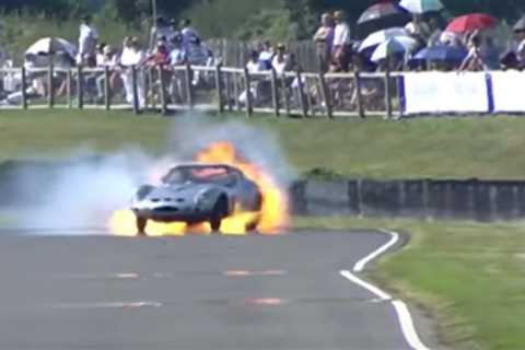 See Ferrari 250 GTO Become Fireball Due To Engine Explosion