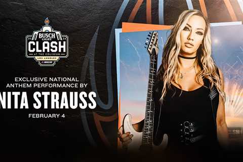 Nita Strauss to perform the National Anthem prior to the Busch Light Clash at the Coliseum, Feb. 4..