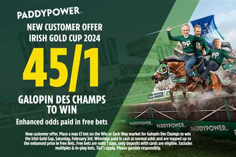 PADDY POWER OFFERS INCREDIBLE ODDS ON GALOPIN DES CHAMPS TO WIN IRISH GOLD CUP