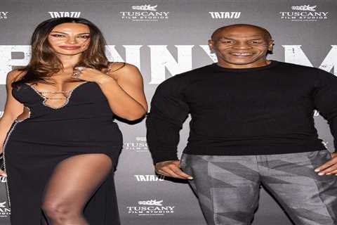 Tennis WAG Madalina Ghenea Poses with Mike Tyson at Movie Event