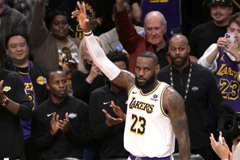 Magic Johnson Salutes LeBron James After Witnessing Historic 40,000th Point in Person