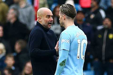 Animated Pep Guardiola Gives Jack Grealish On-Field Dressing Down After Man City's Draw with Arsenal