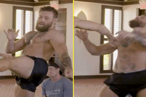 Conor McGregor shares behind the scenes footage of him and Jake Gyllenhaal practising epic Road..