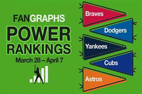 FanGraphs Power Rankings: March 29–April 7