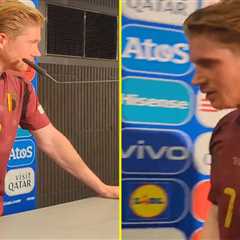 ‘Say it to my face’ – Journalist called ‘stupid’ by Kevin De Bruyne hits back after footage goes..