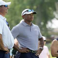 Tiger Woods spotted in crowd watching Charlie after little-known USGA rule blocked him from being..