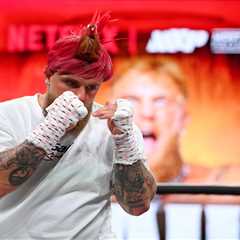 Jake Paul sports new look with ROOSTER hat in training for Mike Tyson match