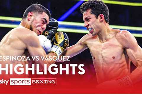 HIGHLIGHTS! Rafael Espinoza vs Edward Vasquez  WBO Featherweight World Title
