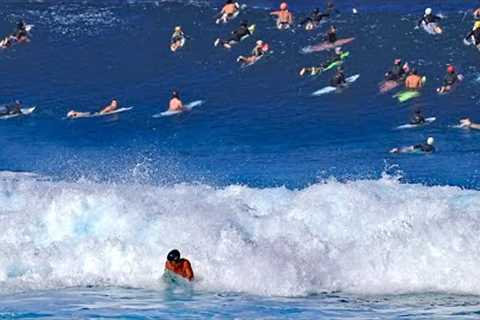 Pipe/Backdoor Surf Starting to Pick Up |11am- 1/2/2025 | North Shore Hawaii SURFING