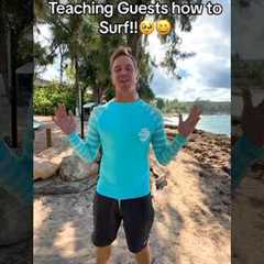Teaching guests to surf at my surf school @jamieobriensurfexperiencejob #surflessons #hawaii