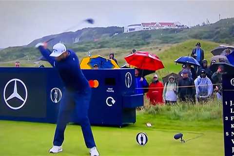 ‘Really clever, whoever that was’ – Tense moment furious Jon Rahm confronts golf fan at The Open