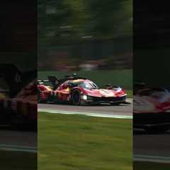 The moment Car 51 and Car 83 got us started in Imola 👊🇮🇹#FerrariHypercar #Ferrari499P #WEC..
