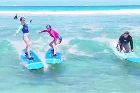 Surf Lessons in Waikiki | Hawaii Surfing Academy Drone Footage & Aloha Vibes