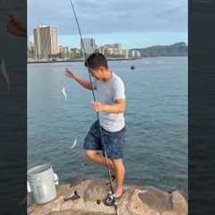 Fishing at Magic Island 🎣 | Honolulu, Hawaii
